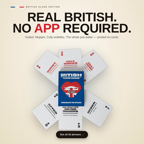 Lingo Playing Cards Gift Tin - British Slang