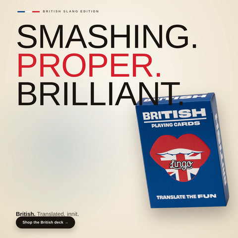 Lingo Playing Cards Gift Tin - British Slang