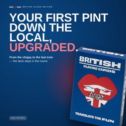 Lingo Playing Cards Gift Tin - British Slang