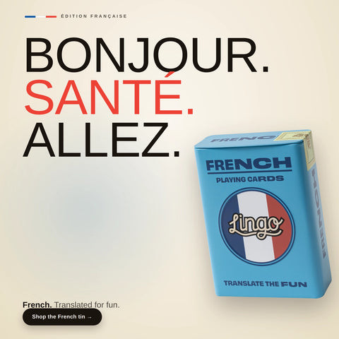 Lingo Playing Cards Gift Tin - French