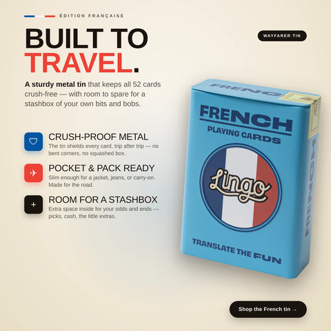 Lingo Playing Cards Gift Tin - French