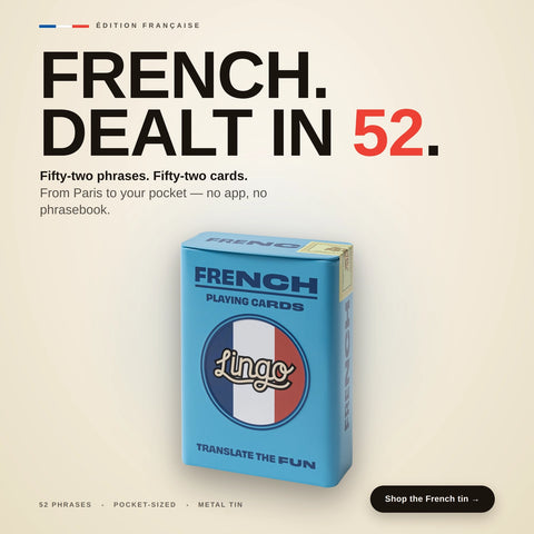 Lingo Playing Cards Gift Tin - French