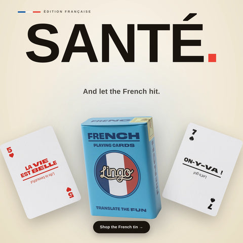 Lingo Playing Cards Gift Tin - French