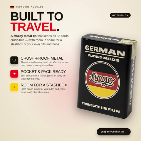 Lingo Playing Cards Gift Tin - German