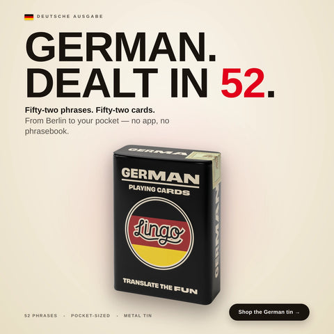 Lingo Playing Cards Gift Tin - German