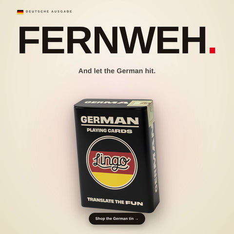Lingo Playing Cards Gift Tin - German