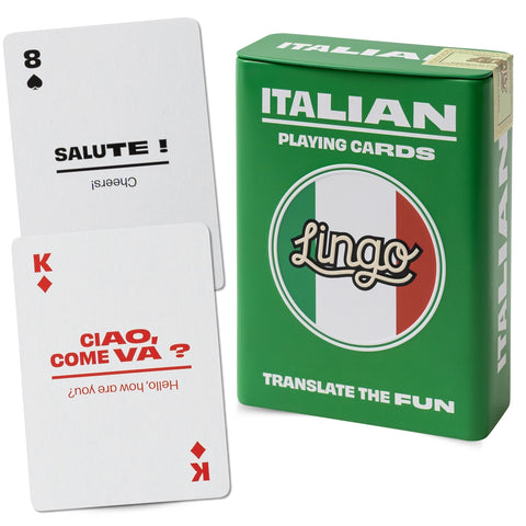 Lingo Playing Cards Gift Tin - Italian