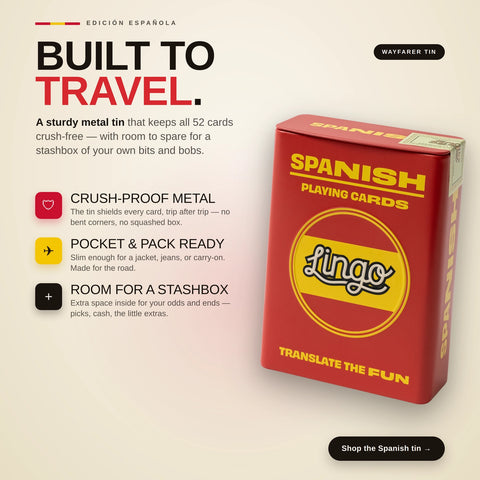 Lingo Playing Cards Gift Tin - Spanish