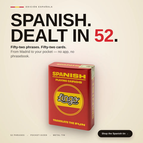 Lingo Playing Cards Gift Tin - Spanish