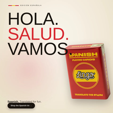 Lingo Playing Cards Gift Tin - Spanish