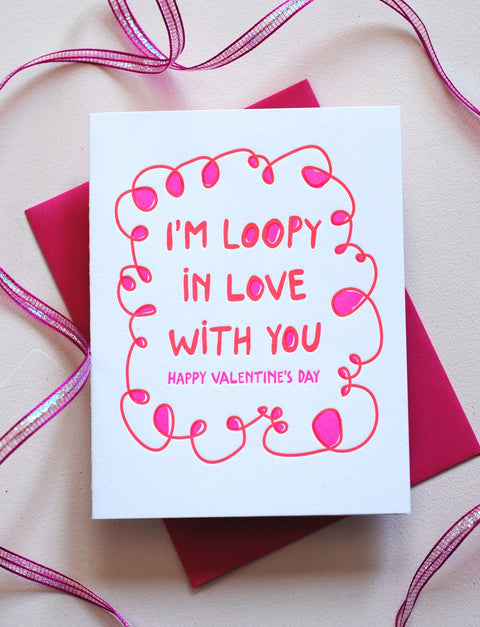Loopy In Love Valentines Day Card - Richie Designs