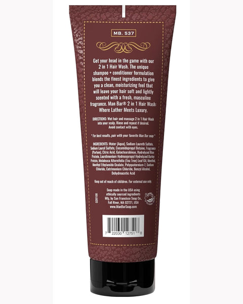 MAN BAR® 2 in 1 Hair Wash - Exotic Musk & Sandalwood