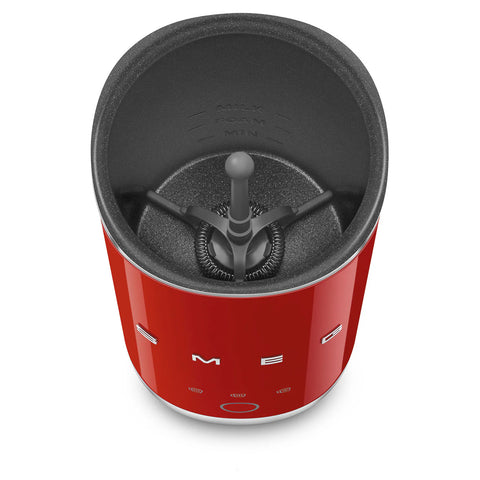 SMEG Retro Style Mini Milk Frother, Red