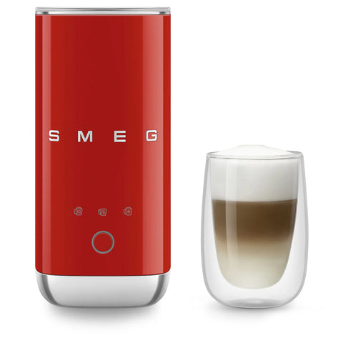 SMEG Retro Style Mini Milk Frother, Red