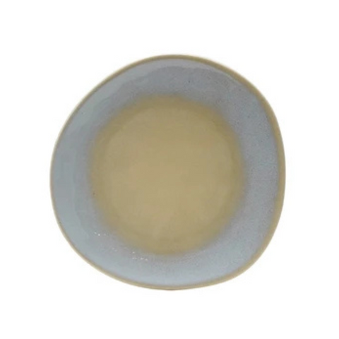 Majella Organic Shaped Plate, Blue + Beige