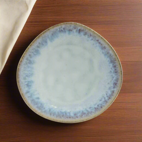 Majella Organic Shaped Plate, Blue + Tan