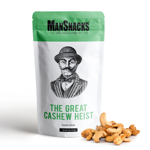 ManSnacks® The Great Cashew Heist Roasted Cashews