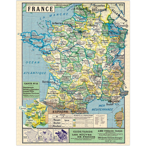 Map Of France Puzzle - Cavallini