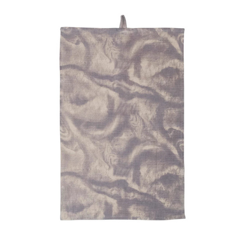 Marble Print Tea Towel - Grey Violet