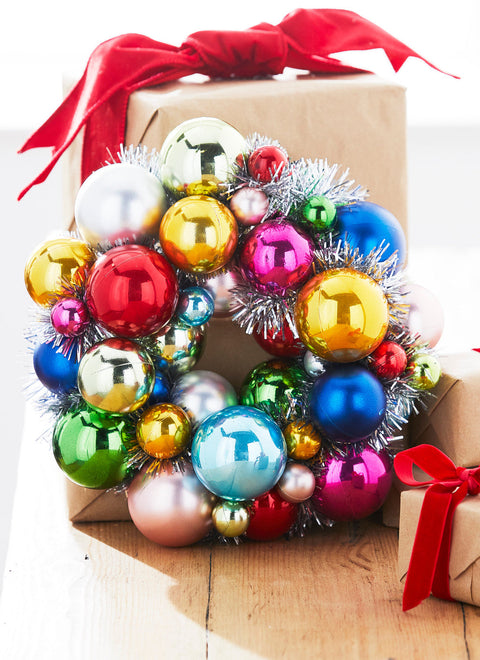 Merry & Bright Ball Wreath Ornament