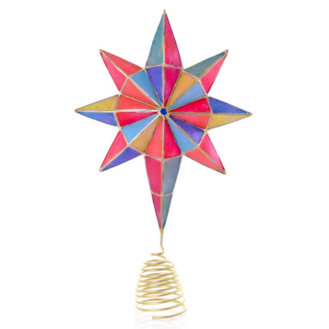 Merry & Bright Capiz Star Tree Topper