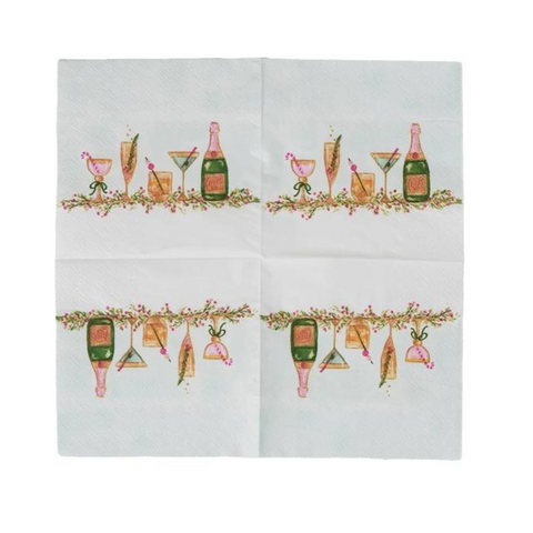 Merry & Bright Christmas Cocktails Cocktail Napkins