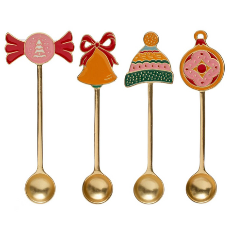 Merry & Bright Holiday Icon Demitasse Spoon, Bell