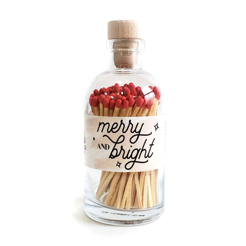 Merry & Bright Red Tipped Bottled Matches