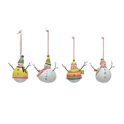 Merry & Bright Snowman Ornament, C