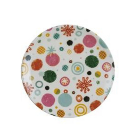 Merry & Bright Stoneware Plate, C