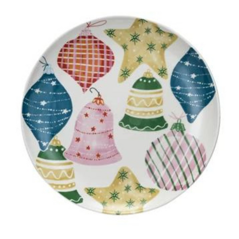 Merry & Bright Stoneware Dinner Plate, A
