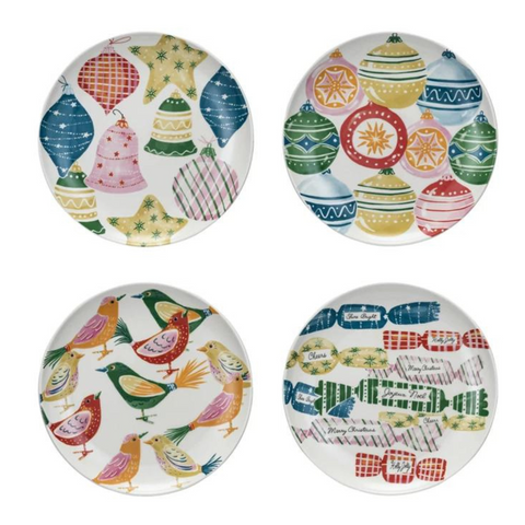 Merry & Bright Stoneware Dinner Plate, A