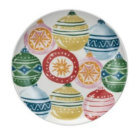 Merry & Bright Stoneware Dinner Plate, B