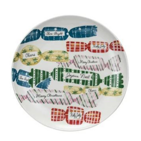 Merry & Bright Stoneware Dinner Plate, C