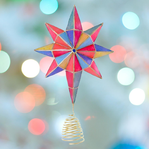 Merry & Bright Capiz Star Tree Topper