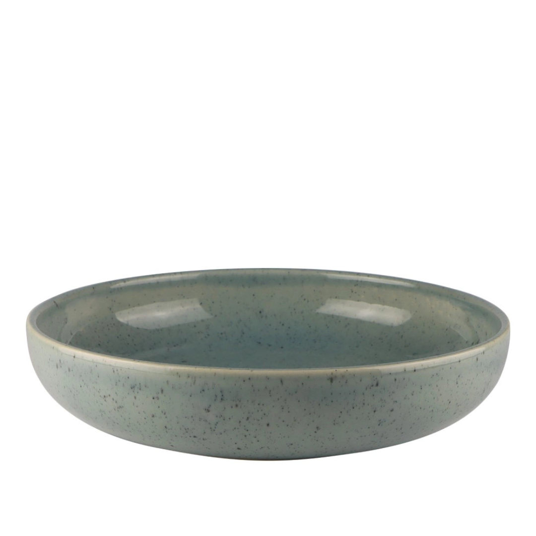 Mesa Ceramics Uno Speckle Stoneware Pasta Bowl - Blue