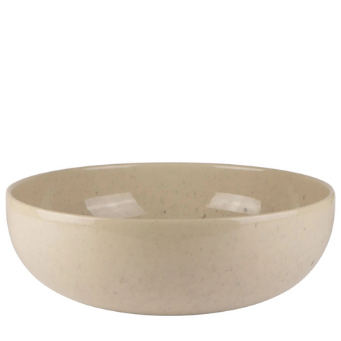 Mesa Ceramics Uno Speckle Stoneware Salad Bowl - Beige