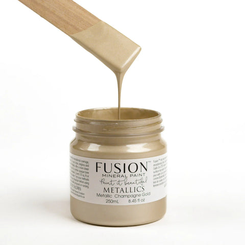 Champagne Gold Metallic Paint - Fusion Mineral Paint, Tester 1.25oz/37ml