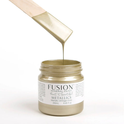 Vintage Gold Metallic Paint - Fusion Mineral Paint, 8.45oz/250ml