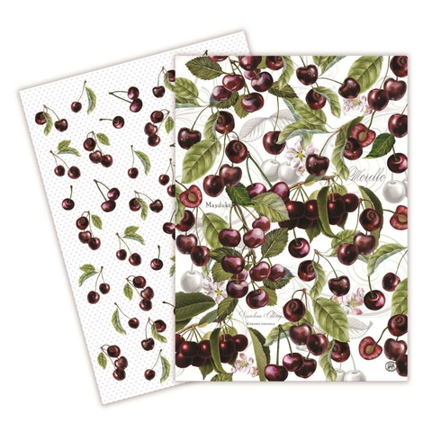 Michel Design Works Dark Cherry Kitchen Towel, Set of 2