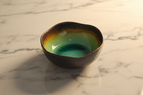 Midori Kanyu Small Kozara Dish - Wavy Edge