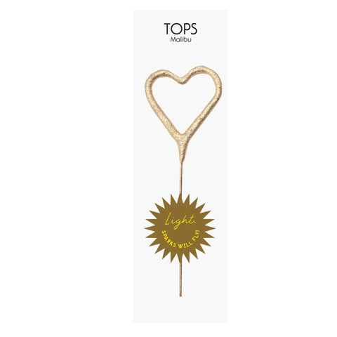 Mini 4" Gold Heart Sparkler Wand Card, Celebrate- TOPS Malibu
