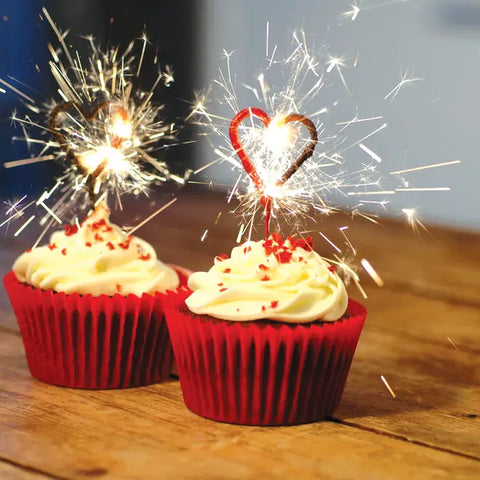 Mini 4" Gold Heart Sparkler Wand Card, Celebrate- TOPS Malibu