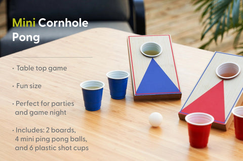 Mini Cornhole Pong Set