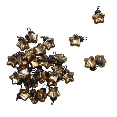 Mini Gold Glass Star Ornament