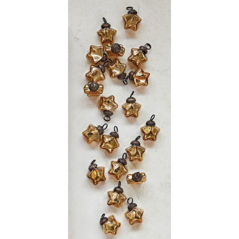 Mini Gold Glass Star Ornament