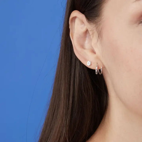 Minimalist Wrap Pull Through Hoop Earrings