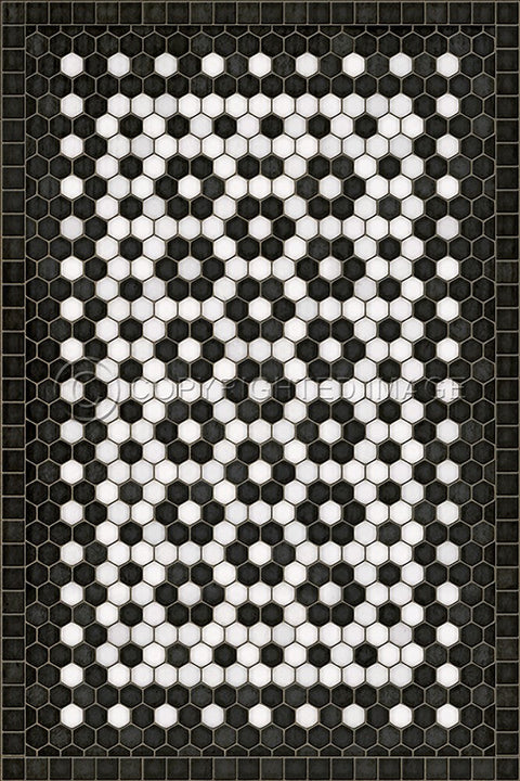 Mosaic C "Catherine Street" Vinyl Floorcloth - Spicher & Co.