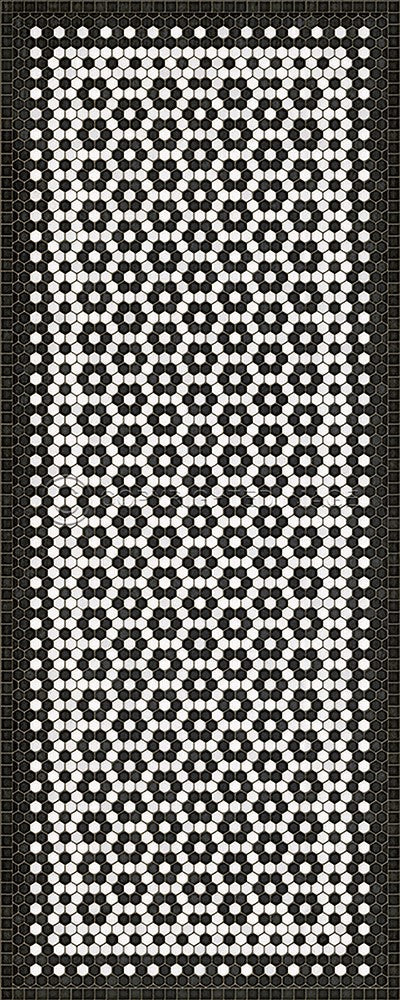 Mosaic C "Catherine Street" Vinyl Floorcloth - Spicher & Co.