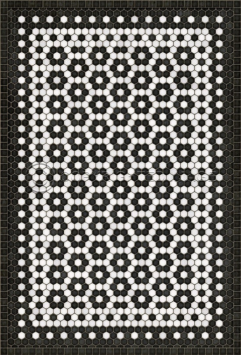 Mosaic C "Catherine Street" Vinyl Floorcloth - Spicher & Co.